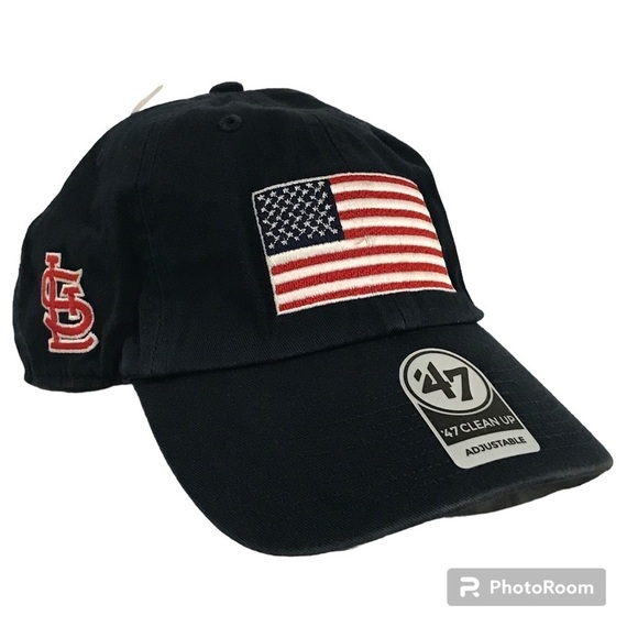 47 Brand MLB St. Louis Cardinals American Flag Baseball Cap - Picture 2 of 16